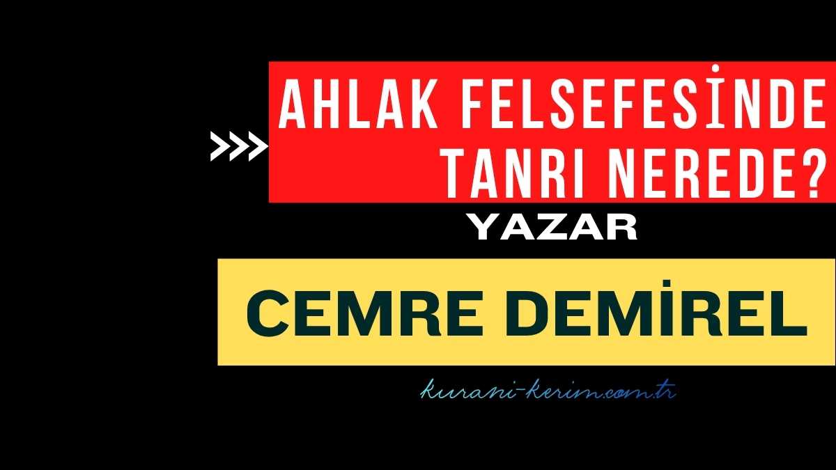 Ahlak Felsefesinde Tanrı Nerede